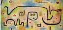 Insula Dulcamara by Paul Klee, textures oil painting wall art, Abstract Art