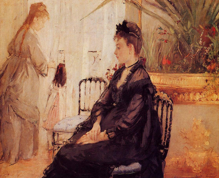 Interior by Berthe Morisot — hand-painted eco oil painting reproduction on canvas