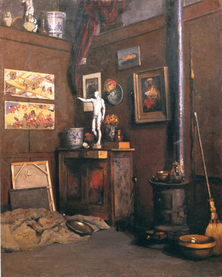 Interior of a Studio - Gustave Caillebotte