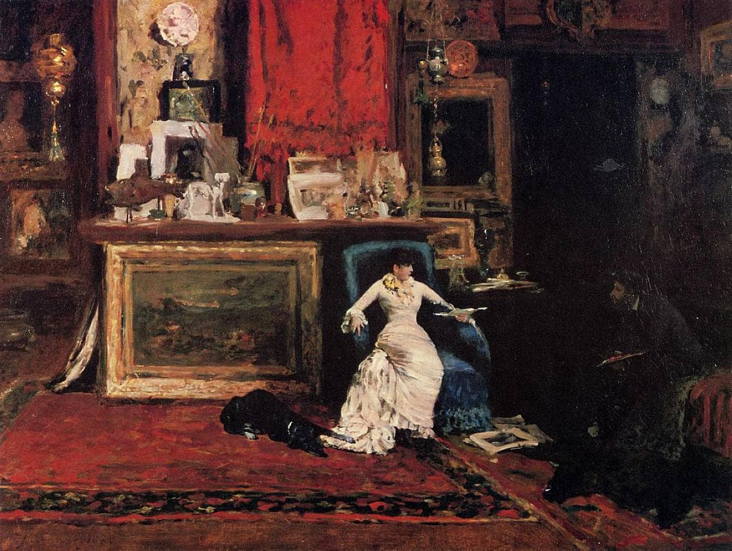Interior of the Artist's Studio (aka The Tenth Street Studio) by William Merritt Chase — hand-painted eco oil painting reproduction on canvas