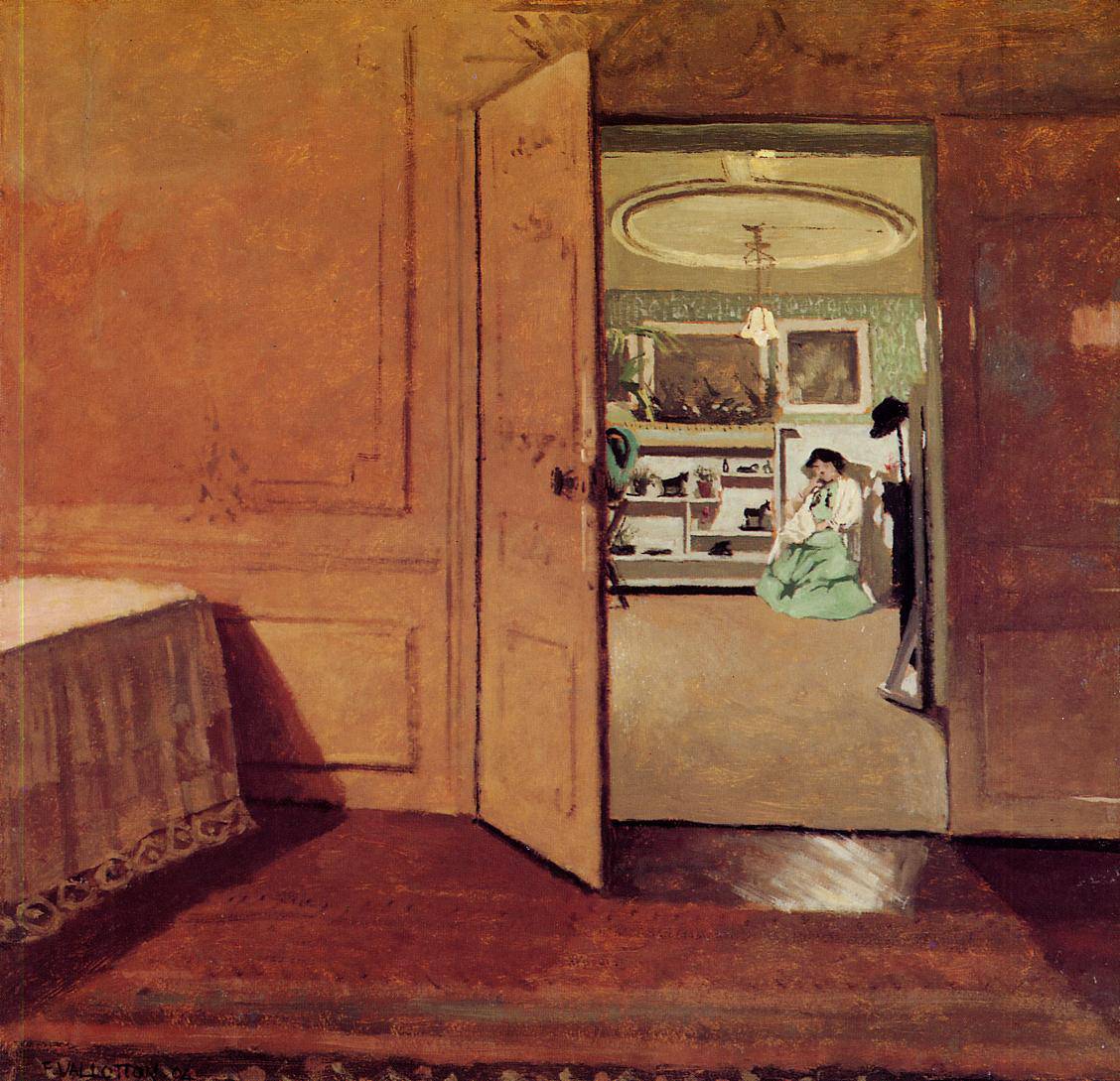 Interior, Vestibule by Lamplight - Felix Vallotton