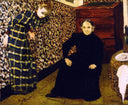 Interior with mother and sister of the artist by Edouard Vuillard — female oil painting wall art, Post Impressionism