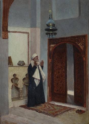 Interno di Moschea by Cesare Biseo — hand-painted architectural oil painting reproduction on canvas