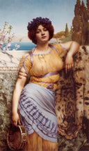 Ionian Dancing Girl by John William Godward — male oil painting wall art, Neoclassicism