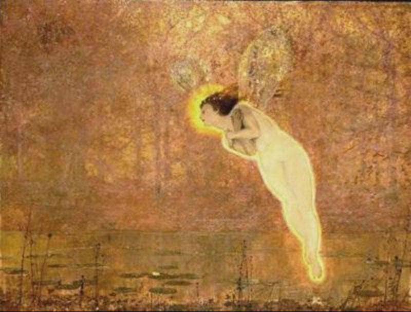 Iris by John Atkinson Grimshaw — hand-painted abstract oil painting reproduction on canvas