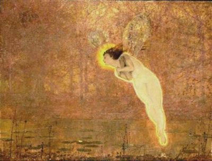 Iris by John Atkinson Grimshaw — hand-painted abstract oil painting reproduction on canvas