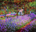 The Iris Garden at Giverny by Claude Monet — hand-painted botanical oil painting reproduction on canvas