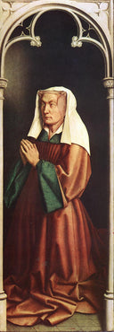 Isabella Borluut, panel from the Ghent Altarpiece by Jan van Eyck, male oil painting wall art, Northern Renaissance