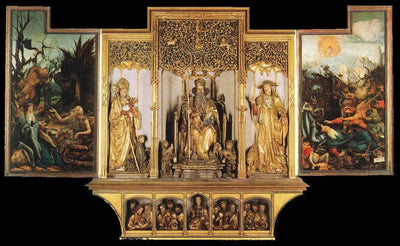 Isenheim Altarpiece (third view) in modern living room