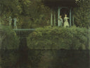Island of Love by Konstantin Somov — hand-painted botanical oil painting reproduction on canvas
