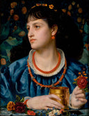 Isolda with the Love Potion by Frederick Sandys — hand-painted portrait oil painting reproduction on canvas