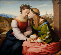 Italia and Germania by Johann Friedrich Overbeck — hand-painted cultural oil painting reproduction on canvas