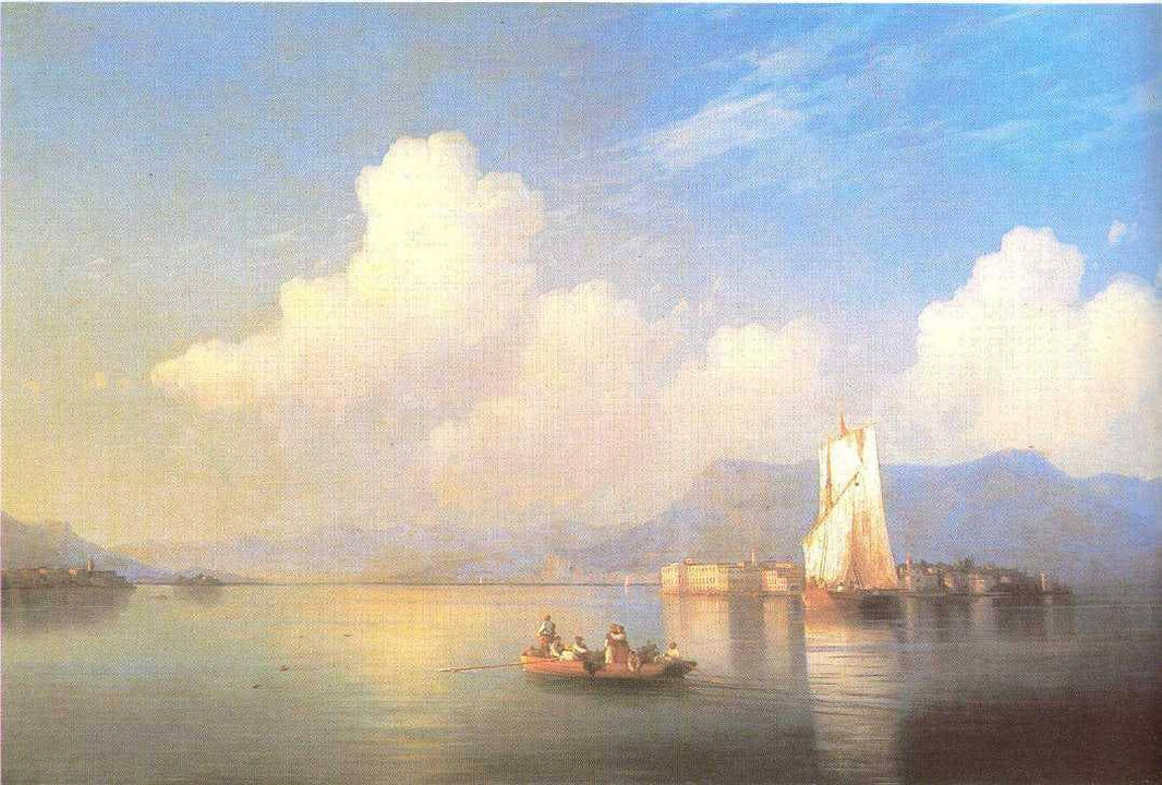 Italian landscape by Ivan Aivazovsky — hand-painted landscape oil painting reproduction on canvas