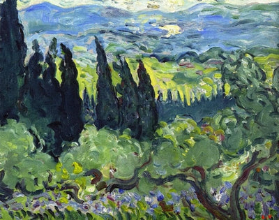 Italian Landscape, Cypresses by Louis Valtat — oil painting reproduction