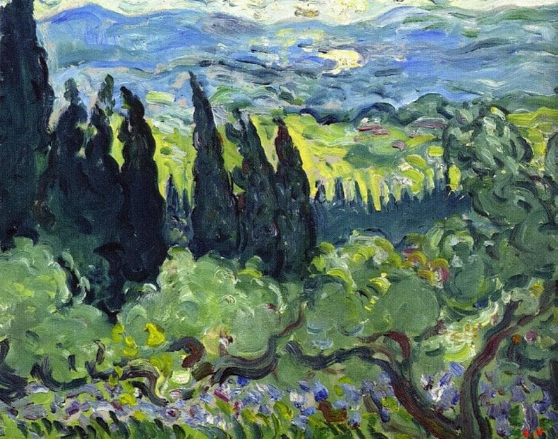Italian Landscape, Cypresses on gallery wrap