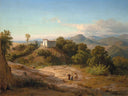 Italian landscape by Louis Gurlitt — rural oil painting wall art, Romanticism