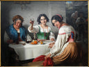 Italian Osteria Scene, Girl Welcoming a Person Entering by Wilhelm Marstrand — hand-painted portrait oil painting reproduction on canvas