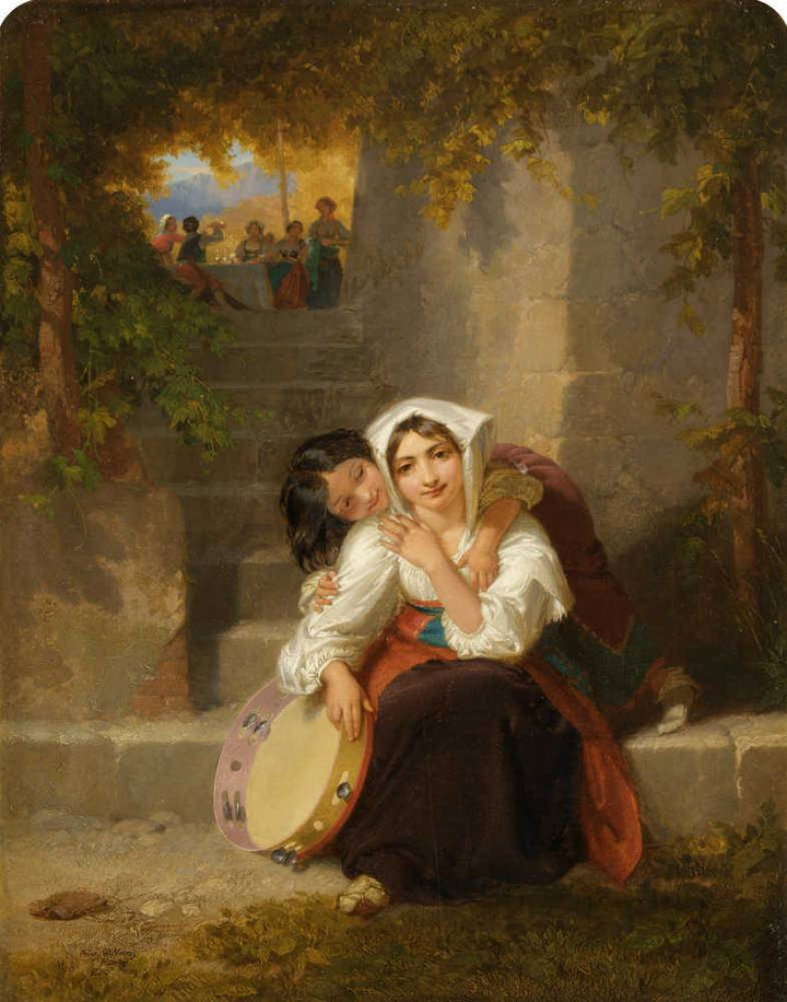 Italian Playmates by Penry Williams — hand-painted cultural oil painting reproduction on canvas