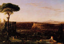 Italian Scene Composition by Thomas Cole — hand-painted botanical oil painting reproduction on canvas