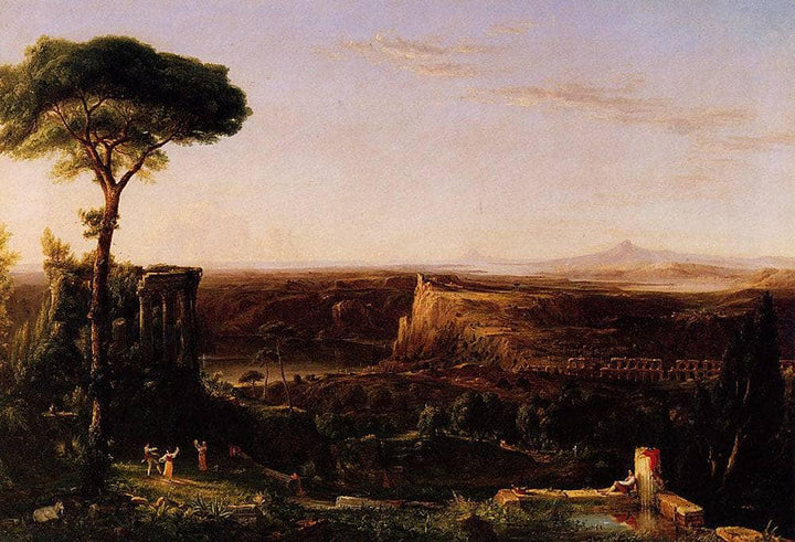 Italian Scene Composition by Thomas Cole — hand-painted botanical oil painting reproduction on canvas