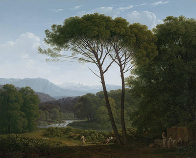 Italianate Landscape with Pines by Hendrik Voogd — oil painting reproduction