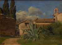 Italiensk Klosterhave Med Stor Agave