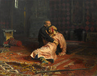 Ivan the Terrible and His Son Ivan on November 16, 1581 by Ilya Repin — hand-painted portrait oil painting reproduction on canvas