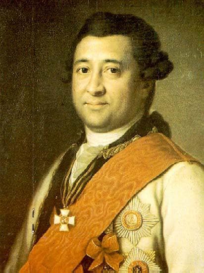 Ivan Abramovich Gannibal by Dmitry Levitzky — hand-painted portrait oil painting reproduction on canvas