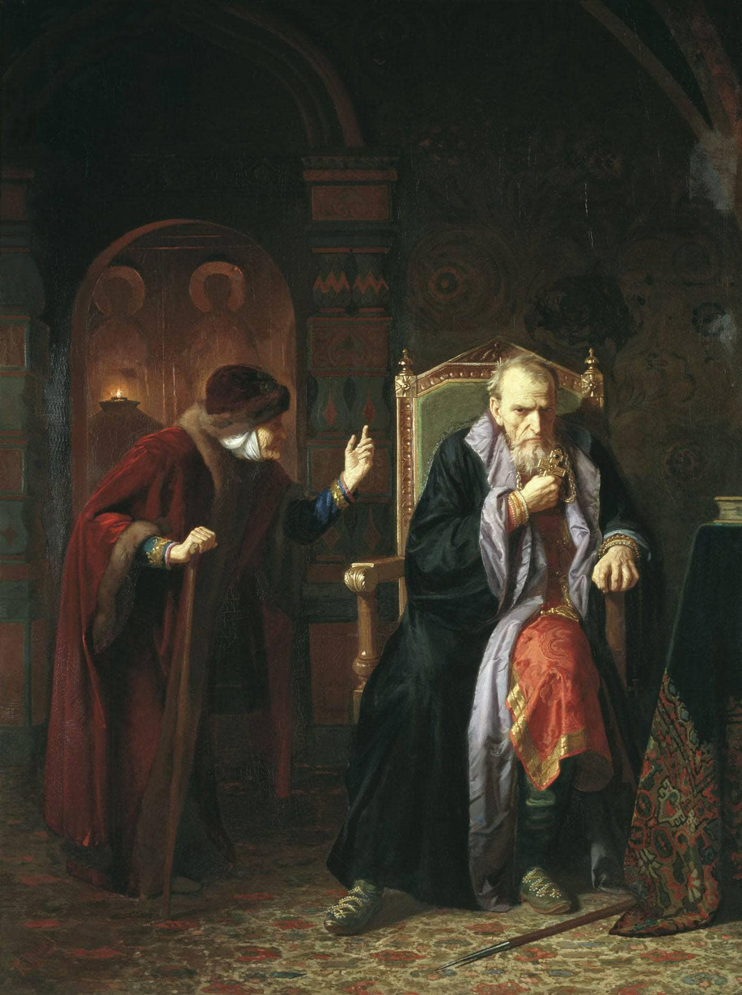 Ivan the Terrible and Agrippina by Carl Wenig — hand-painted cultural oil painting reproduction on canvas