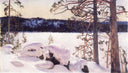 Kevättalven Aurinko by Eero Järnefelt — lake oil painting wall art, Realism