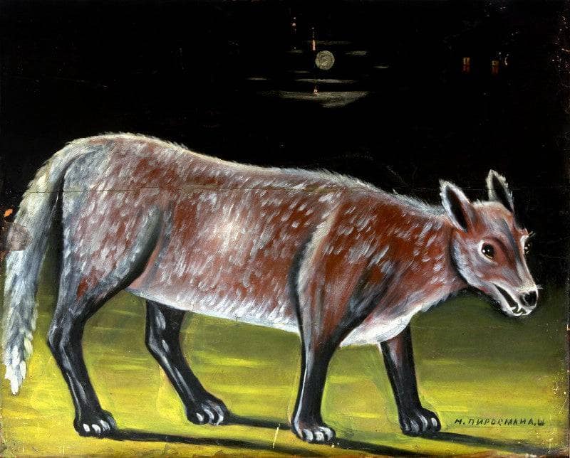 Jackal by Niko Pirosmani — hand-painted animal oil painting reproduction on canvas