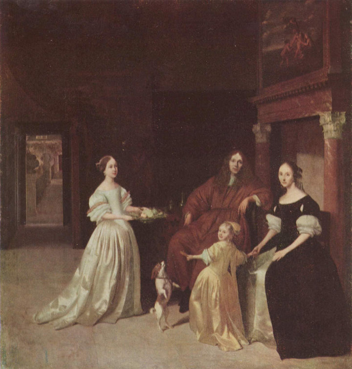 Portrait of a Dutch Family by Jacob Ochtervelt — hand-painted portrait oil painting reproduction on canvas