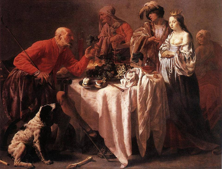 Jacob Reproaching Laban by Hendrick Terbrugghen — hand-painted portrait oil painting reproduction on canvas