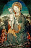 The Madonna of Humility adored by Leonello d'Este by Jacopo Bellini — hand-painted cultural oil painting reproduction on canvas