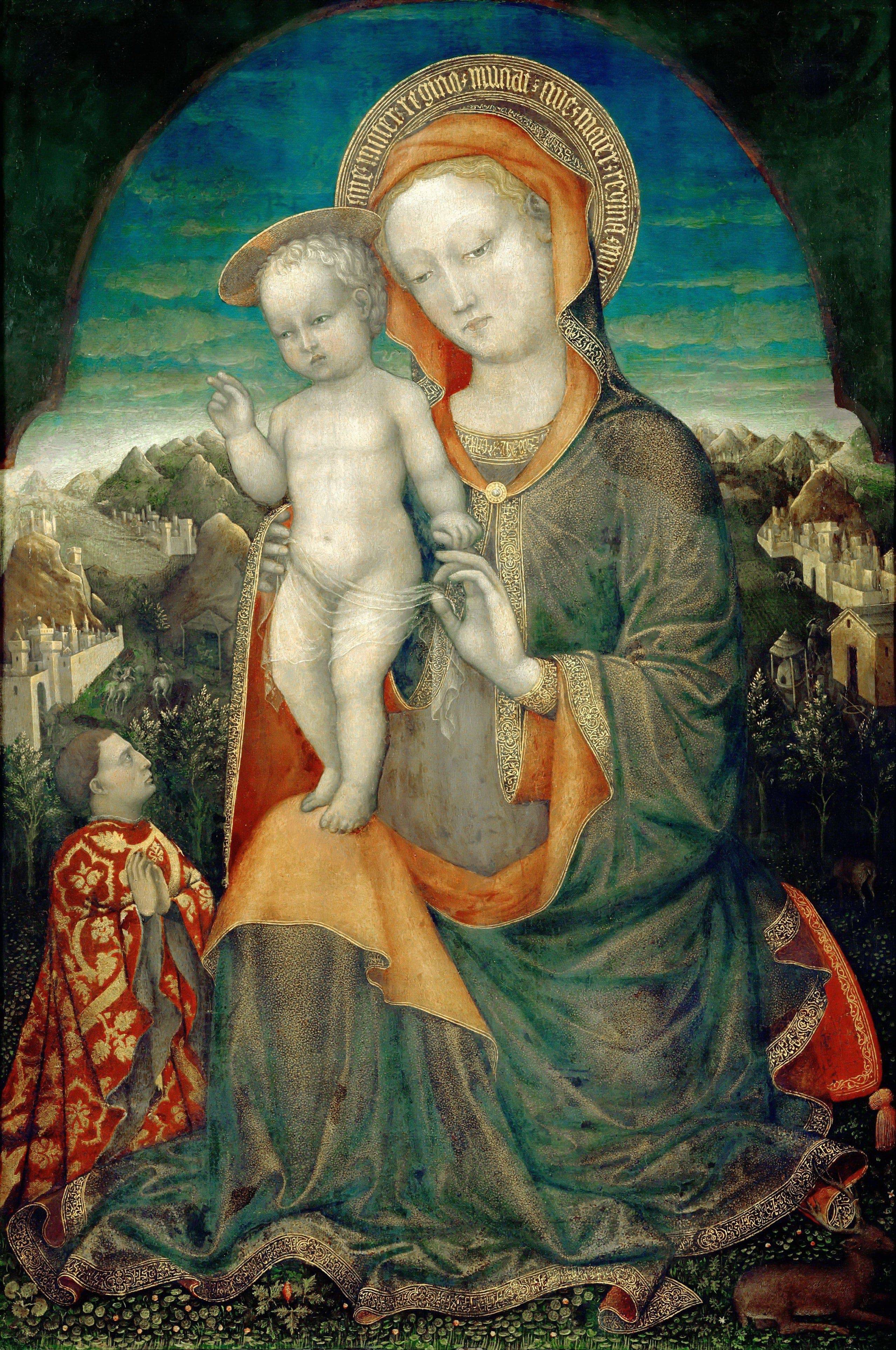 The Madonna of Humility adored by Leonello d'Este - Jacopo Bellini