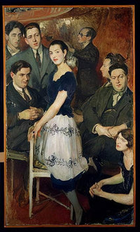 Les Six', group portrait of the avant-garde musical group sponsored by Jean Cocteau