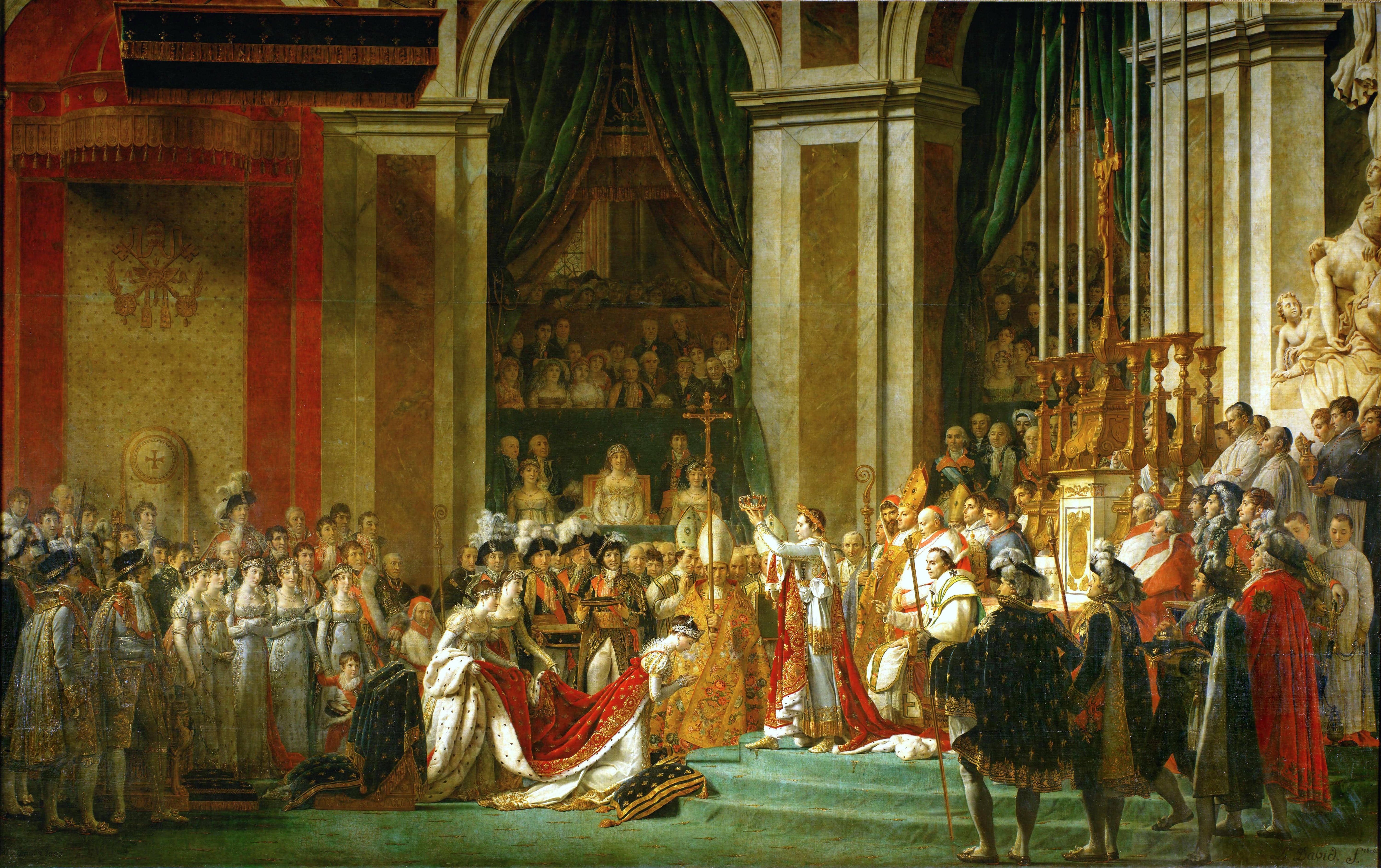 The Consecration of the Emperor Napoleon and the Coronation of the Empress Josephine by Pope Pius VII, 2nd December 1804 - Jacques-Louis David