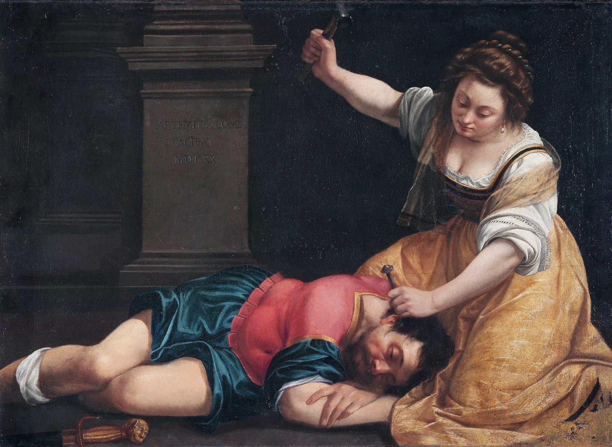 Jael and Sisera - Artemisia Gentileschi