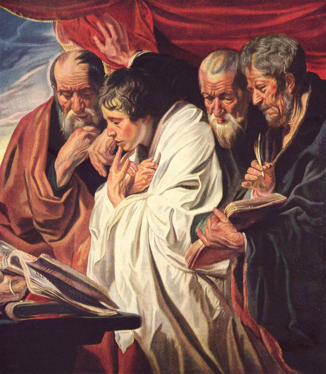 The Four Evangelists by Jacob Jordaens — hand-painted cultural oil painting reproduction on canvas