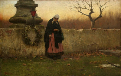 All Souls' Day by Jakub Schikaneder — oil painting reproduction