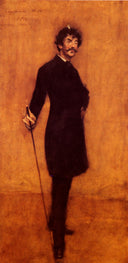 James Abbott McNeill Whistler by William Merritt Chase, male oil painting wall art, Impressionism