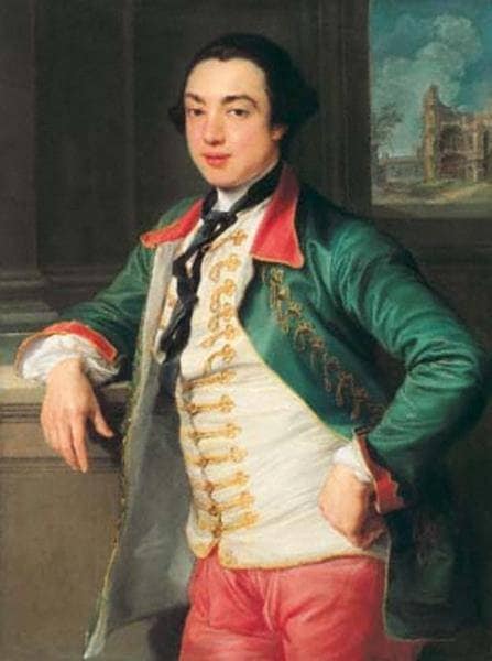 James Caulfeild, Fourth Viscount Charlemont (later First Earl of Charlemont) by Pompeo Batoni — hand-painted portrait oil painting reproduction on canvas