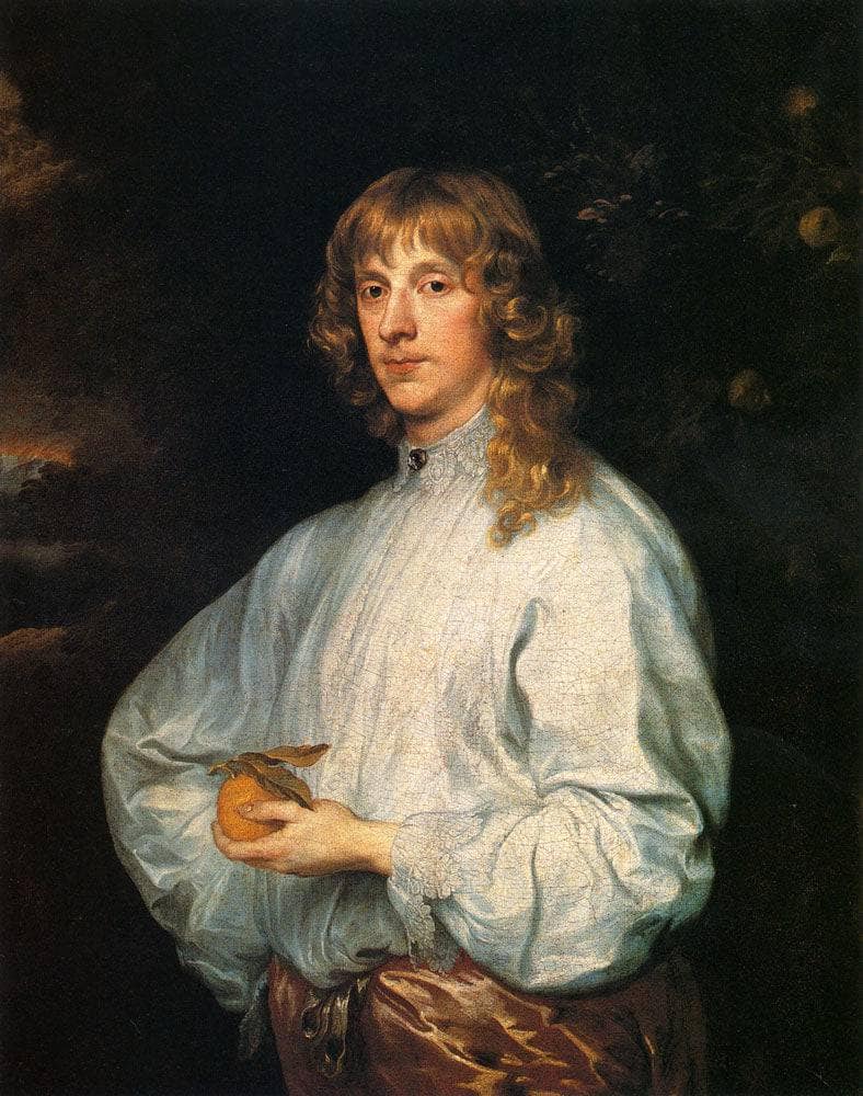 James Stuart, Duke Of Richmond And Lennox With His Attributes by Anthony van Dyck — hand-painted portrait oil painting reproduction on canvas