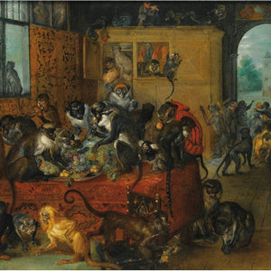 Monkeys feasting (Singerie)