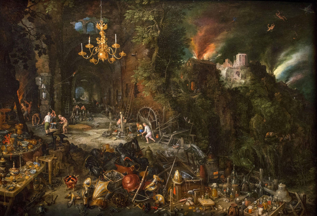 Allegory of Fire by Jan Brueghel the Elder — hand-painted cultural oil painting reproduction on canvas