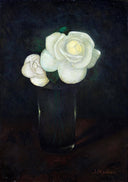 Camelia's in Glas by Jan Mankes — flower oil painting wall art, Symbolism
