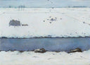 Snowy Landscape With Ditch by Jan Mankes — hand-painted landscape oil painting reproduction on canvas