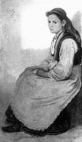Girl from Pazardzik by Ivan MrkviÑka — hand-painted portrait oil painting reproduction on canvas