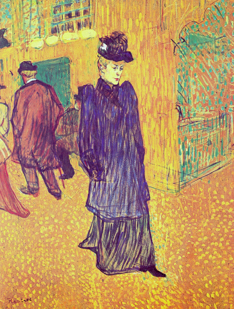 Jane Avril leaving the Moulin Rouge - Henri de Toulouse-Lautrec