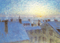 Sonnenaufgang Über Den Dächern by Eugène Jansson — hand-painted landscape oil painting reproduction on canvas